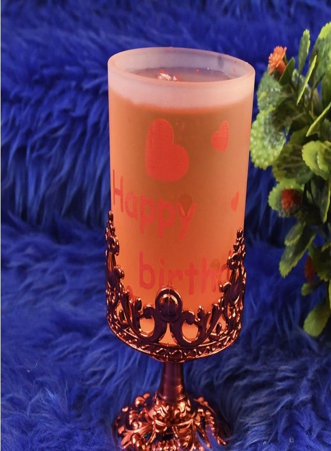 PremiumAV Happy Birthday Candle Holder Set - Decorative Red Cup Diya Stand with Heart Design for Celebrations, Cake Table & Party Decor (2 Pc) - Image 2